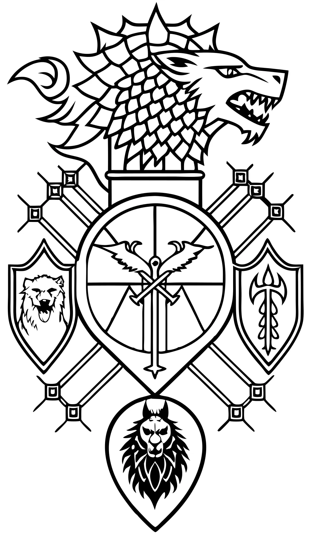 game of thrones coloring page